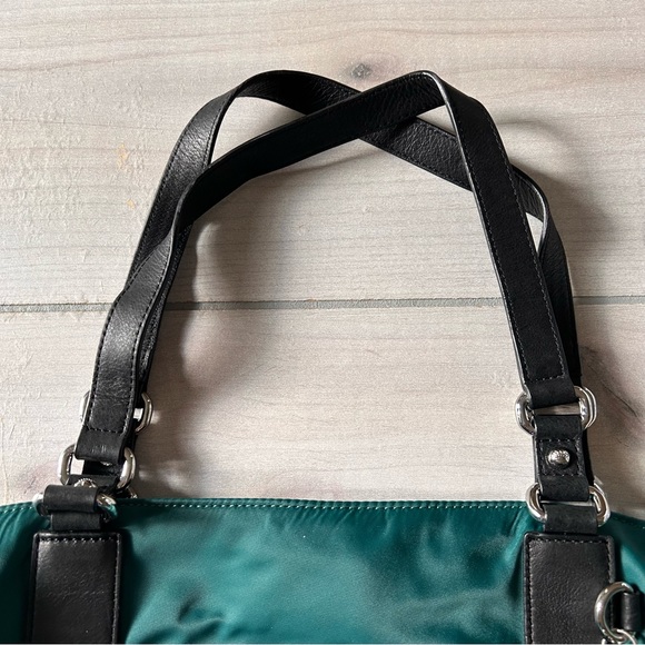 NWT Juicy Couture Green Hot Pink Interior Nylon Shoulder Tote Bag - Picture 8 of 11